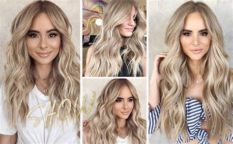 Amazon Emmor Long Ombre Blonde Lace Front Wig For Women 25 Inch Natural Wavy Daily Hair