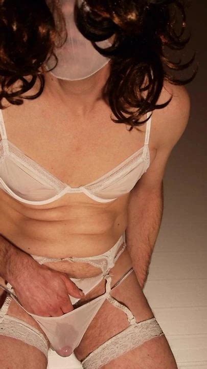 Crossdresser In Silky White Lingerie Thlin Gay Porn Xhamster