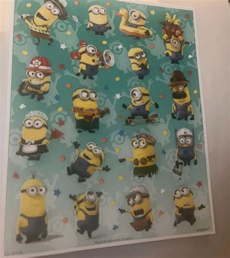 Minion Sticker Sheet - Etsy