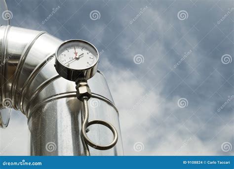 Gas Pressure Manometer Stock Photo Image Of Pipe Pipeline 9108824