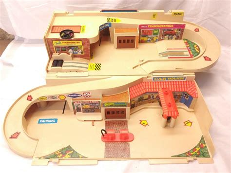 Vintage Hot Wheels Sto N Go Playset Service Center Car Wash Mattel Rare