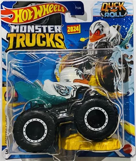 Hot Wheels Monster Trucks Duck N Roll White New Eur