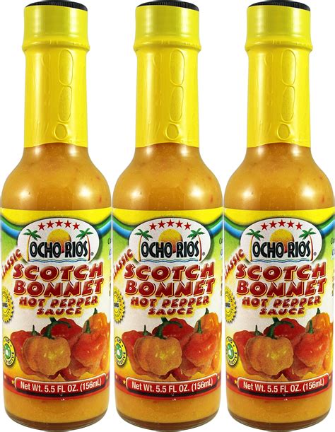 Amazon JCS Hot Scotch Bonnet Pepper Sauce Pack Of Oz Jars Grocery Gourmet Food