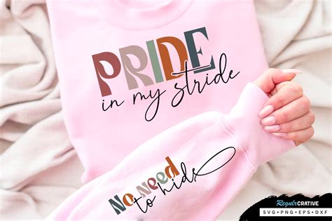 Pride In My Stride Sleeve Svg Design Graphic By Regulrcrative