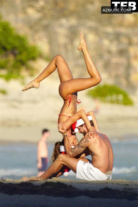 Izabel Goulart Sexy Seen Showing Off Her Hot Body In A Red Bikini On The Beach During A