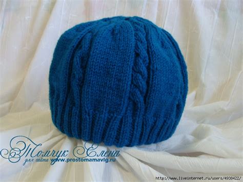 Объемная женская шапка двойная спицами без шва. Описание.. Обсуждение ...
