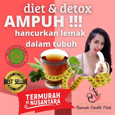 Jual Teh Diet Detoks Slimming And Detox Green Tea Suplemen Pelangsing Herbal Makanan Lebih Ampuh