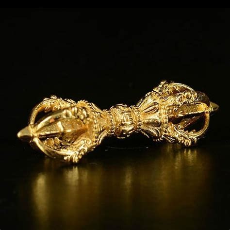 Tibet Buddhism Handgjord Gammal Koppar F Rgylld Sex Stavelser Mantra