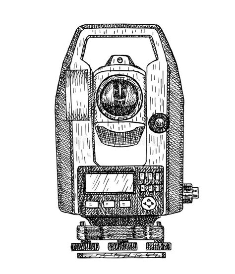 Theodolite Sketch Stock Illustrations 92 Theodolite Sketch Stock