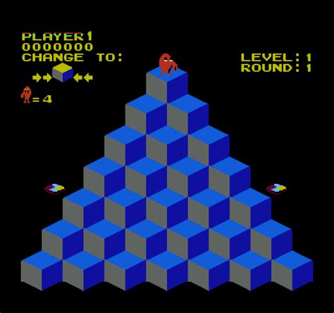 Qbert 1982 Puzzle Retro Arcade Flash Game