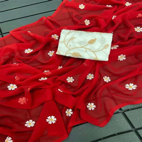 cut work saree georgette 1