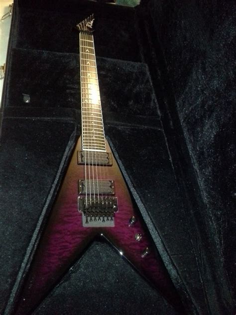 7 String Purple Bc Rich Flying V