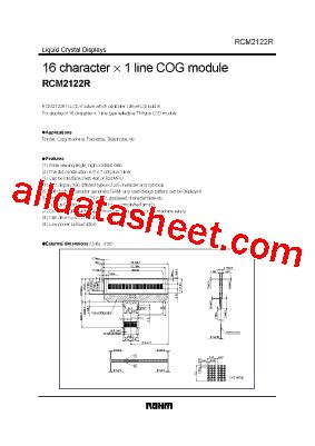 RCM2122R Datasheet(PDF) - Rohm