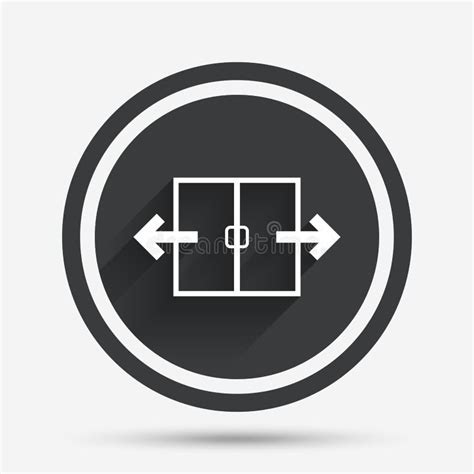 automatic door sign icon auto open symbol stock vector illustration