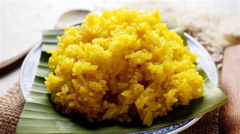 Steamed Glutinous Rice With Turmeric YouTube