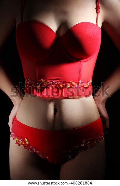 Nude Woman Lingerie Red Corset Erotic Stock Photo Shutterstock