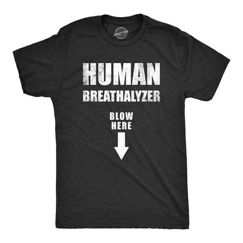 Human Breathalyzer Blow Here Men's T Shirt – Crazy Dog T-Shirts