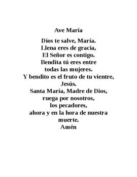 Ave Maria Prayer English Telegraph