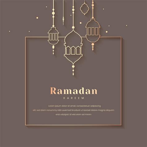 Ramadan Mubarak Frame With Lantern Premium Vector Rawpixel