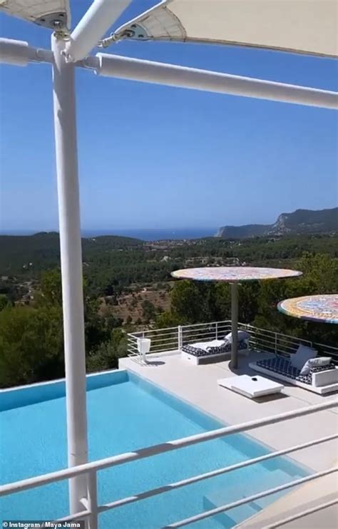 Maya Jama Sets Pulses Racing As She Puts On A Busty Display In A Marble Print Bikini Daily