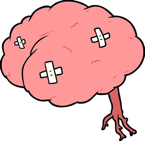 Cartoon Injured Brain 12396078 Vector Art At Vecteezy