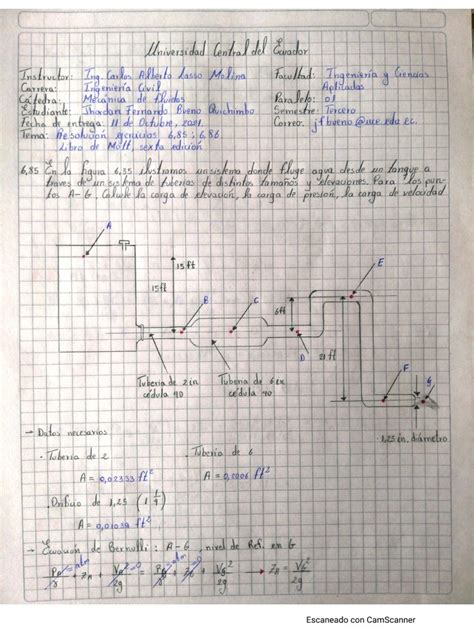 Jhordan Bueno Ecuación De Bernoulli Y Ecuación De Continuidad Pdf