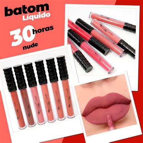 Batom Líquido Matte Nude Horas não transfere Batom cores da Moda