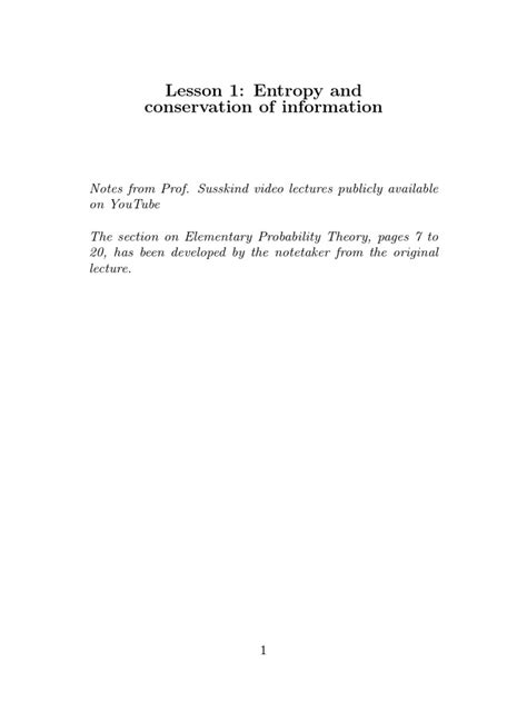 Lesson 1 | PDF | Random Variable | Statistical Mechanics