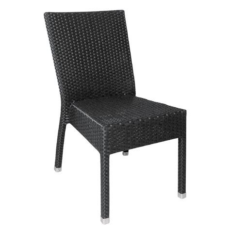 Bolero Wicker Side Chairs Charcoal Pack Of 4 By Bolero Cf159