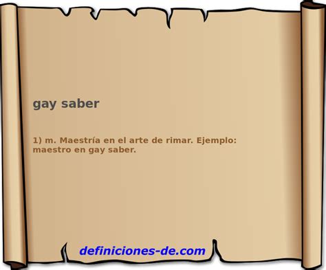 Significado De Gay Saber