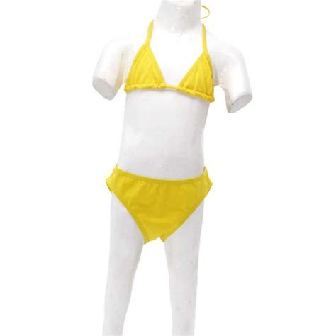 Maillot De Bain Enfant Bikini Pi Ces Kan Jaune Orang Last Price
