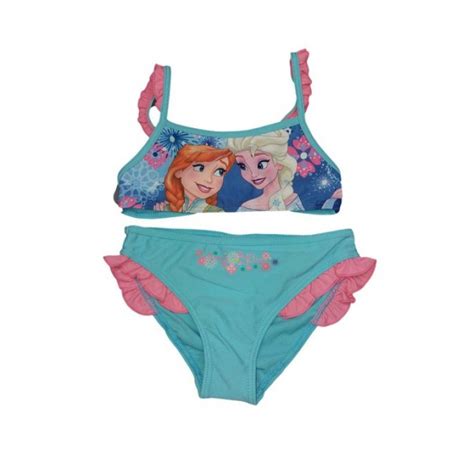 Ba Ador Bikini Piezas Turquesa Disney Frozen Para Ni A A