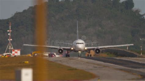 Airplane And Fire Truck On Taxiway Stock Video Video Of Security