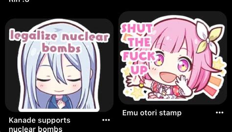 Emu Otori Stamp Vocaloid Emu Gay Sticker