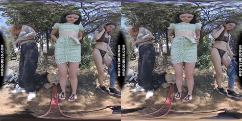 Gorgeous Babes Naked In Forest Playing With Their Pussies Next To Abandoned Building VR Porn