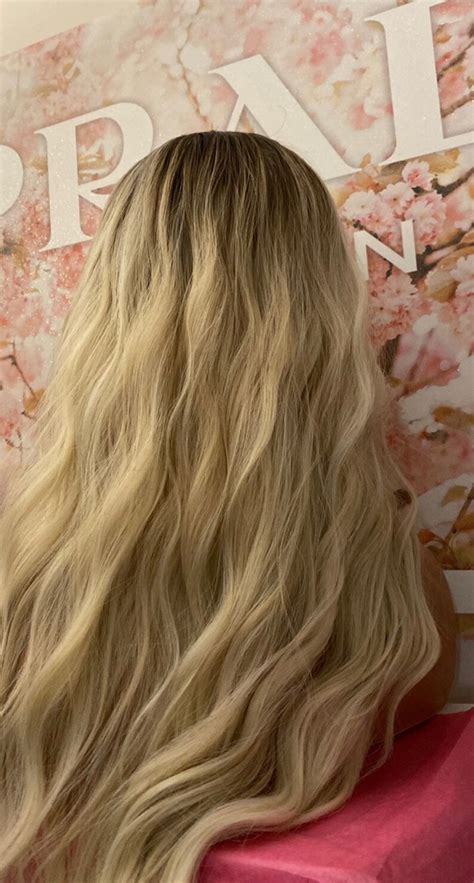 BEAUTIFUL Balayage Ombré Ash Blonde Platinum Highlighted Shadow Roots Etsy