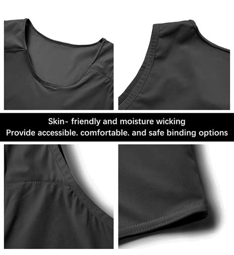 ZN Women Tomboy Lesbian Chest Binder Strap Short Pullover Tank Top Vest