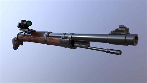 Kar 98k Bolt Action Rifle 3d Model By Chander1980