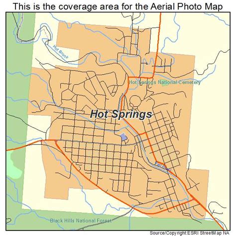 Aerial Photography Map Of Hot Springs Sd South Dakota