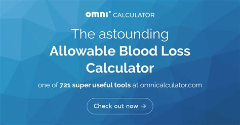 Allowable Blood Loss Formula Omni Calculator