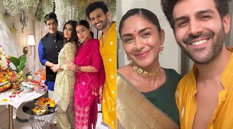 Sara Ali Khan Attends Kartik Aaryans Ganesh Chaturthi Celebration