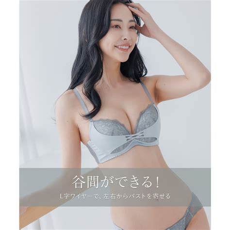 フランデランジェリー fran de lingerie 人気のふわ盛パターン編み上げ風のセクシーランジェリー ふわ盛ブラ ペアブラジャーワイヤー有り ブラジャーショーツセット