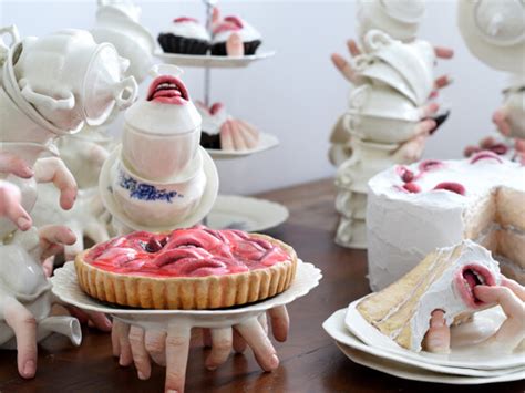 Unsettling Ceramic Tableware By Ronit Baranga Incorporates Realistic