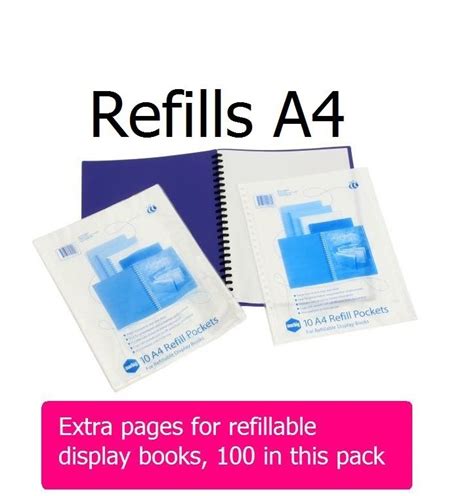1480 Display Book A4 Refills Multihole Marbig 2008000 Pack 100