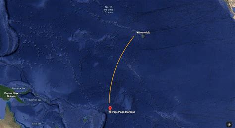 Samoa To Hawaii Map Beulah Sallyann