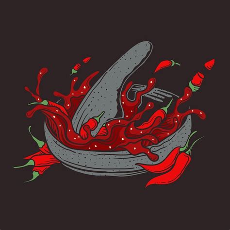 Premium Vector Red Hot Chilies Sauce Design Template