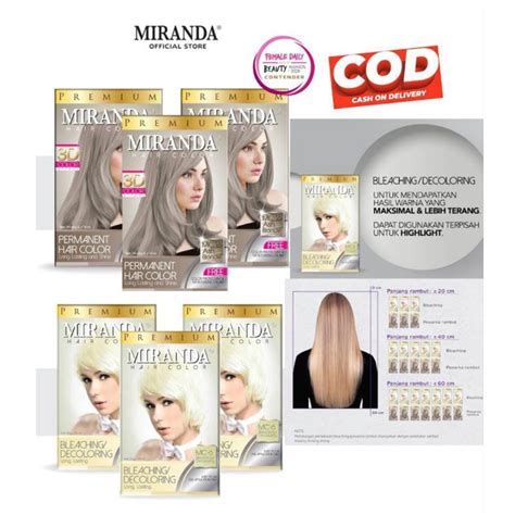 MIRANDA HAIR COLOR MC ASH BLONDE MC BLEACHING DECOLORING Shopee