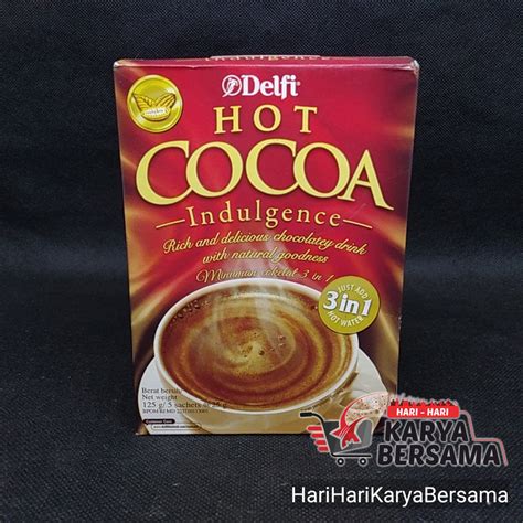 Jual MINUMAN BUBUK DELFI HOT COCOA INDULGENCE 3 IN 1 BOX 5 SACHET X 25GR Shopee Indonesia