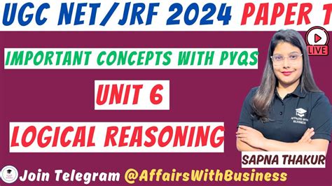 UGC NET 2024 I Paper 1 LOGICAL REASONING Important Concepts With PYQS