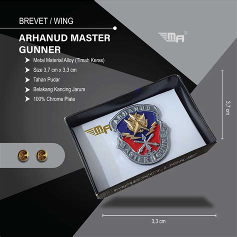 Jual Wing Master Gunner Pdh Brivet Brevet Pin Master Gunner Shopee